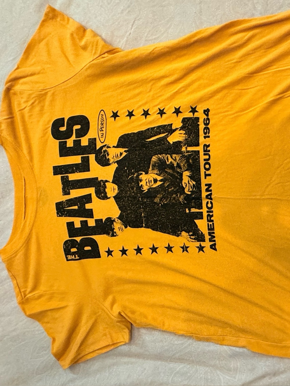 The Beatles Yellow Graphic Tour T-Shirt